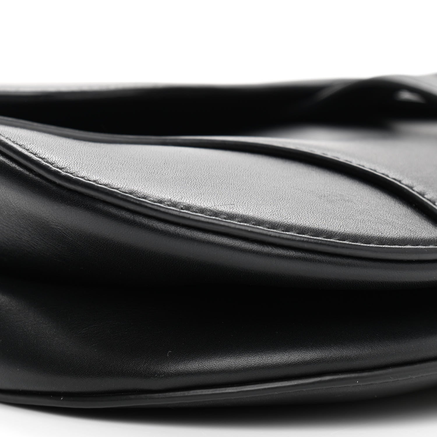 Christian Dior Calfskin Saddle Bag Black 8 of 12