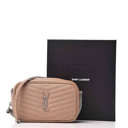 Saint Laurent Grain De Poudre Matelasse Monogram Mini Lou Camera Bag Dark Beige 11 of 11