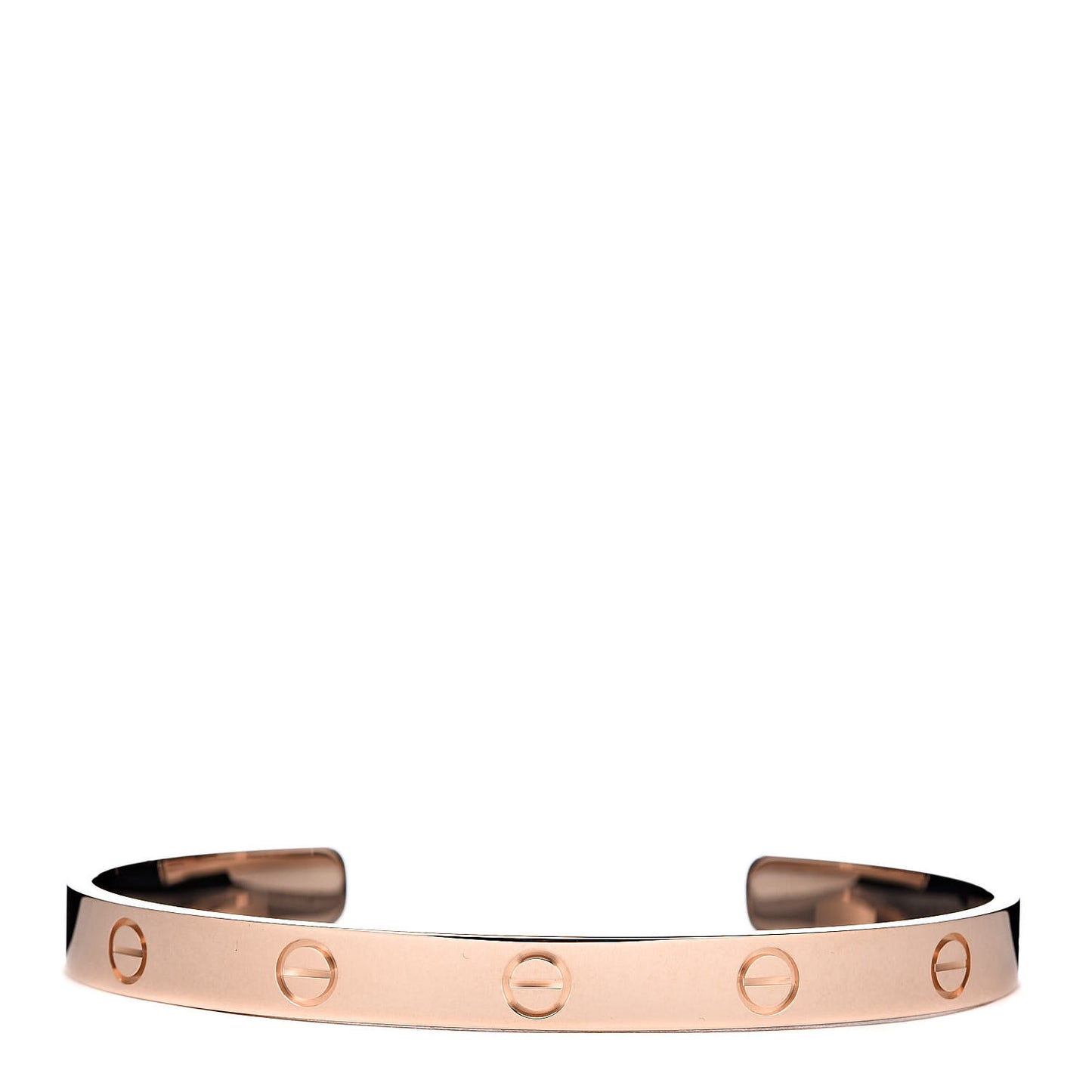 18K Pink Gold LOVE Cuff Bracelet 19