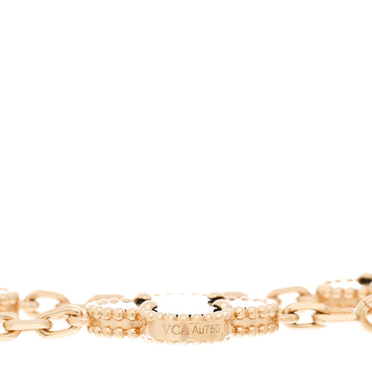 Van Cleef & Arpels 18K Yellow Gold Black Onyx 5 Motifs Vintage Alhambra Bracelet 3 of 5