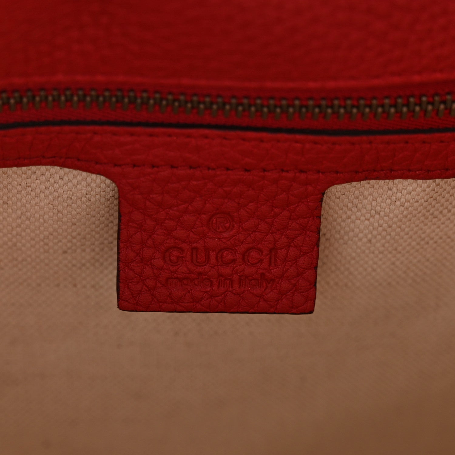 Gucci Calfskin Small GG Marmont Top Handle Bag Vulcanic Red 5 of 9