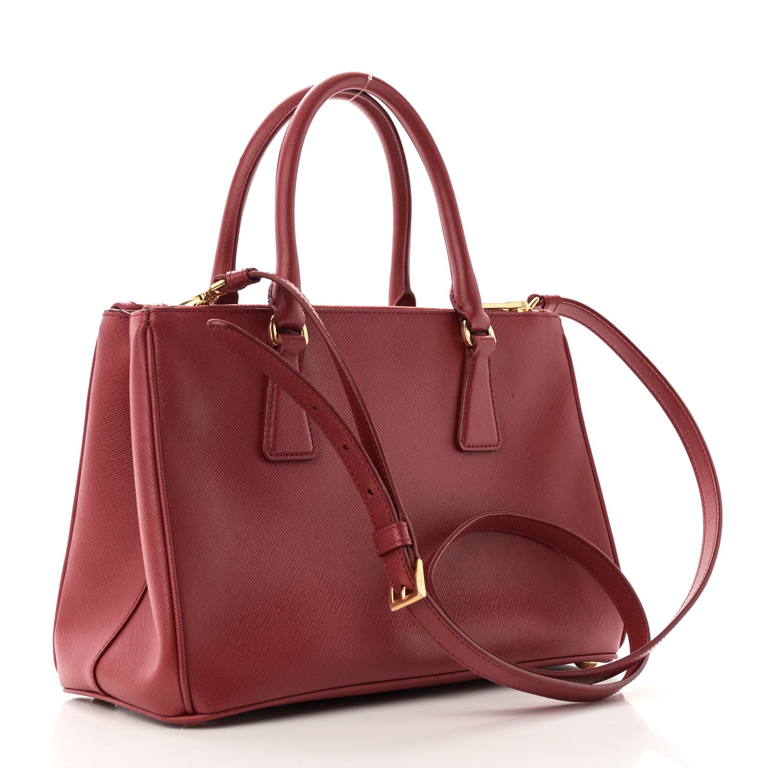 Prada Saffiano Lux Medium Galleria Double Zip Tote Fuoco 3 of 13