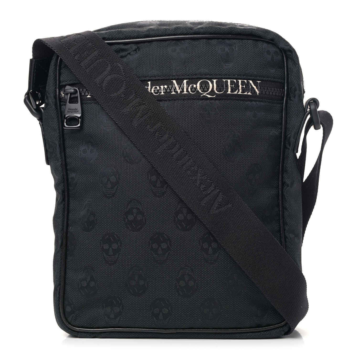 Alexander McQueen Nylon Mini Skull Messenger Bag Black 1 of 4