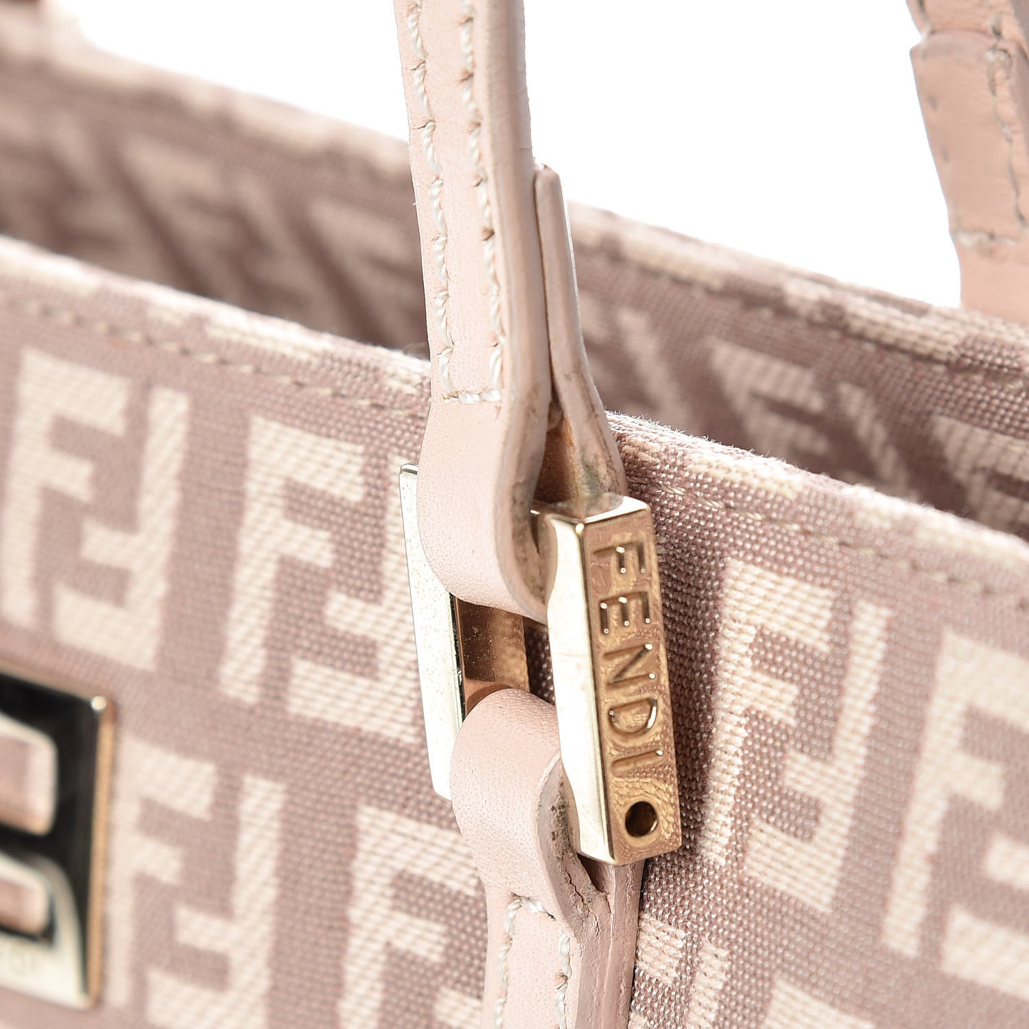 Fendi Zucchino Vitello Small Tote Cipria Teint Cipria 16 of 19