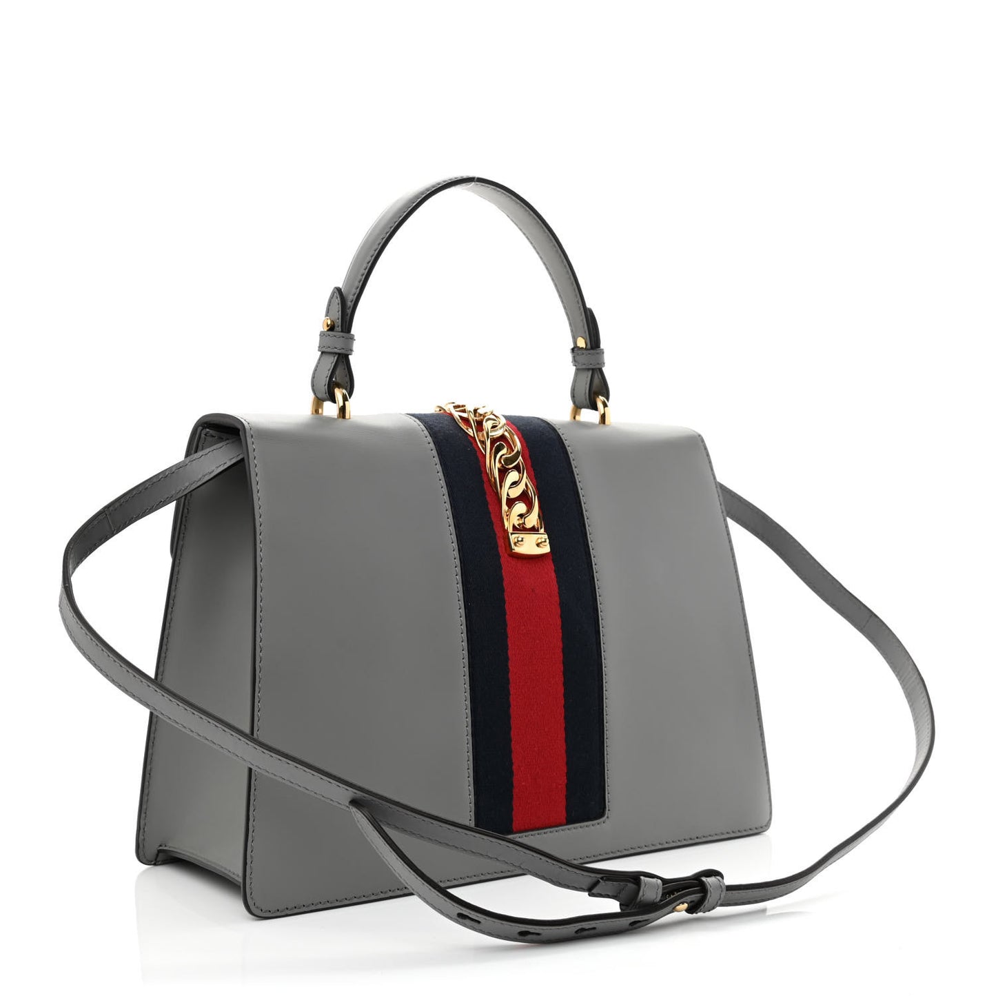 Calfskin Embroidered Medium Sylvie Top Handle Bag