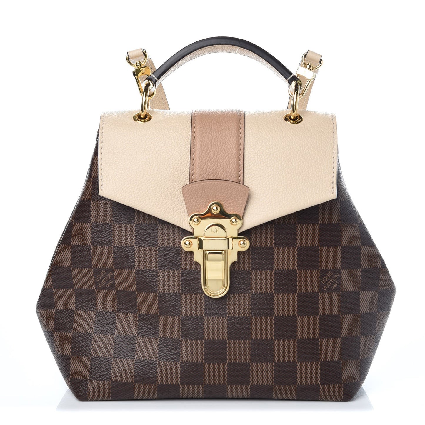 Damier Ebene Clapton Backpack Creme