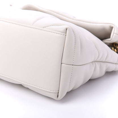 Saint Laurent Lambskin Quilted Small Loulou Puffer Monogram Chain Satchel Crema Soft 7 of 9