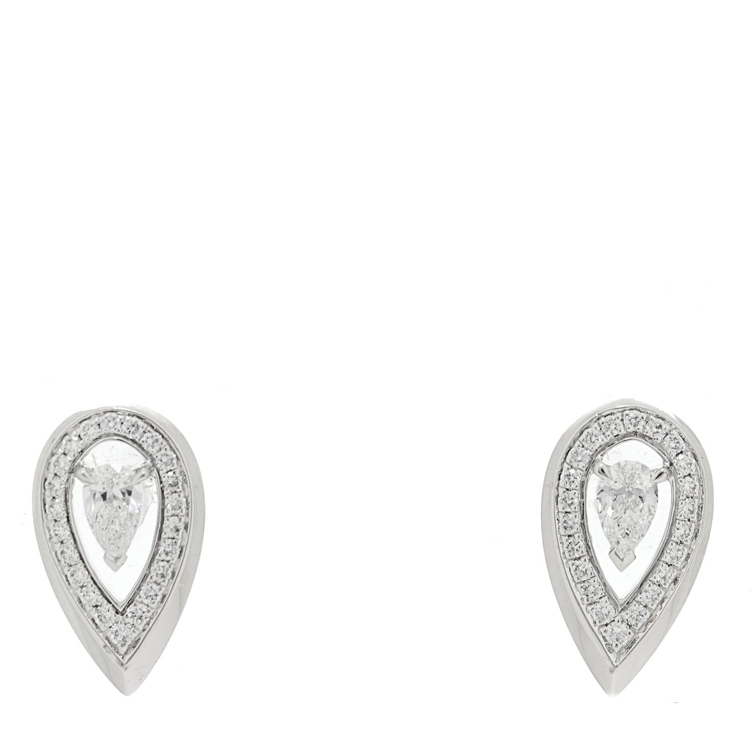 Messika 18K White Gold Diamond Small Fiery Earrings 1 of 4