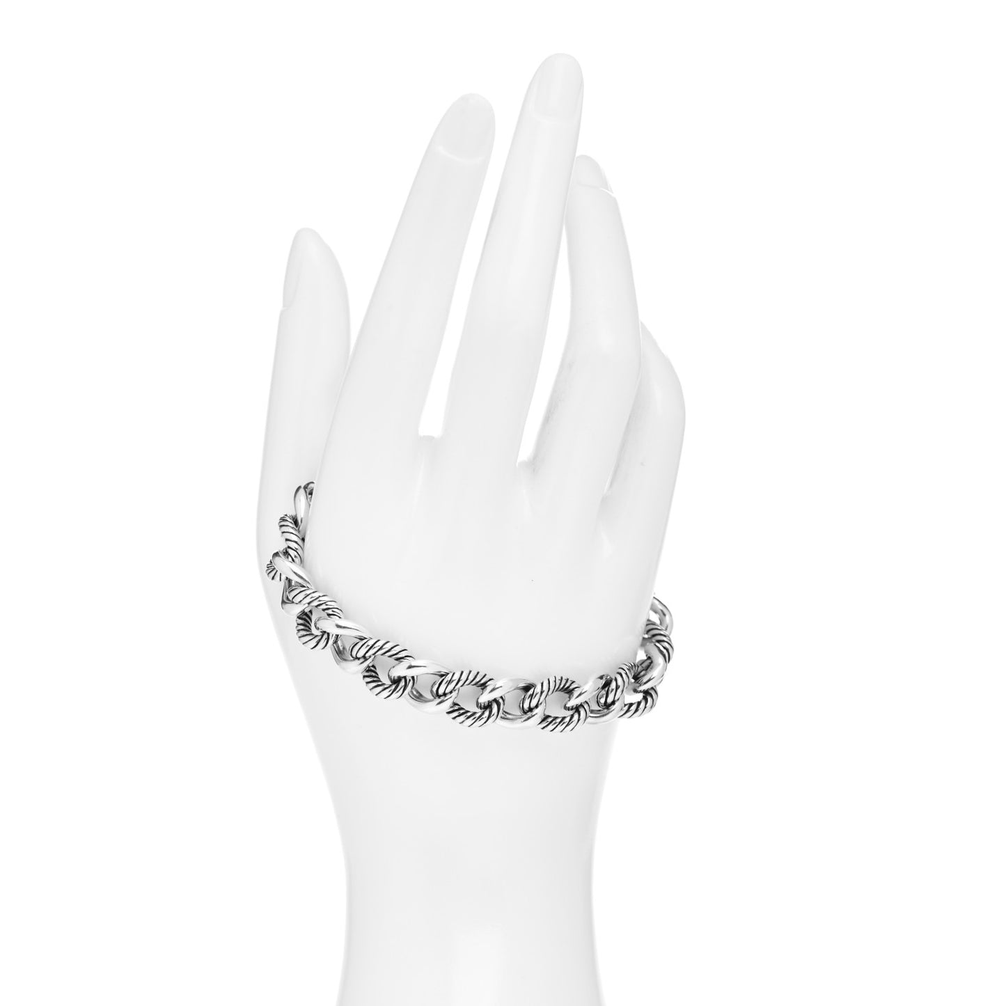 Sterling Silver 18K Yellow Gold Curb Link Bracelet