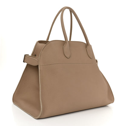The Row Matte Grained Calfskin Soft Margaux 15 Dark Taupe 3 of 9