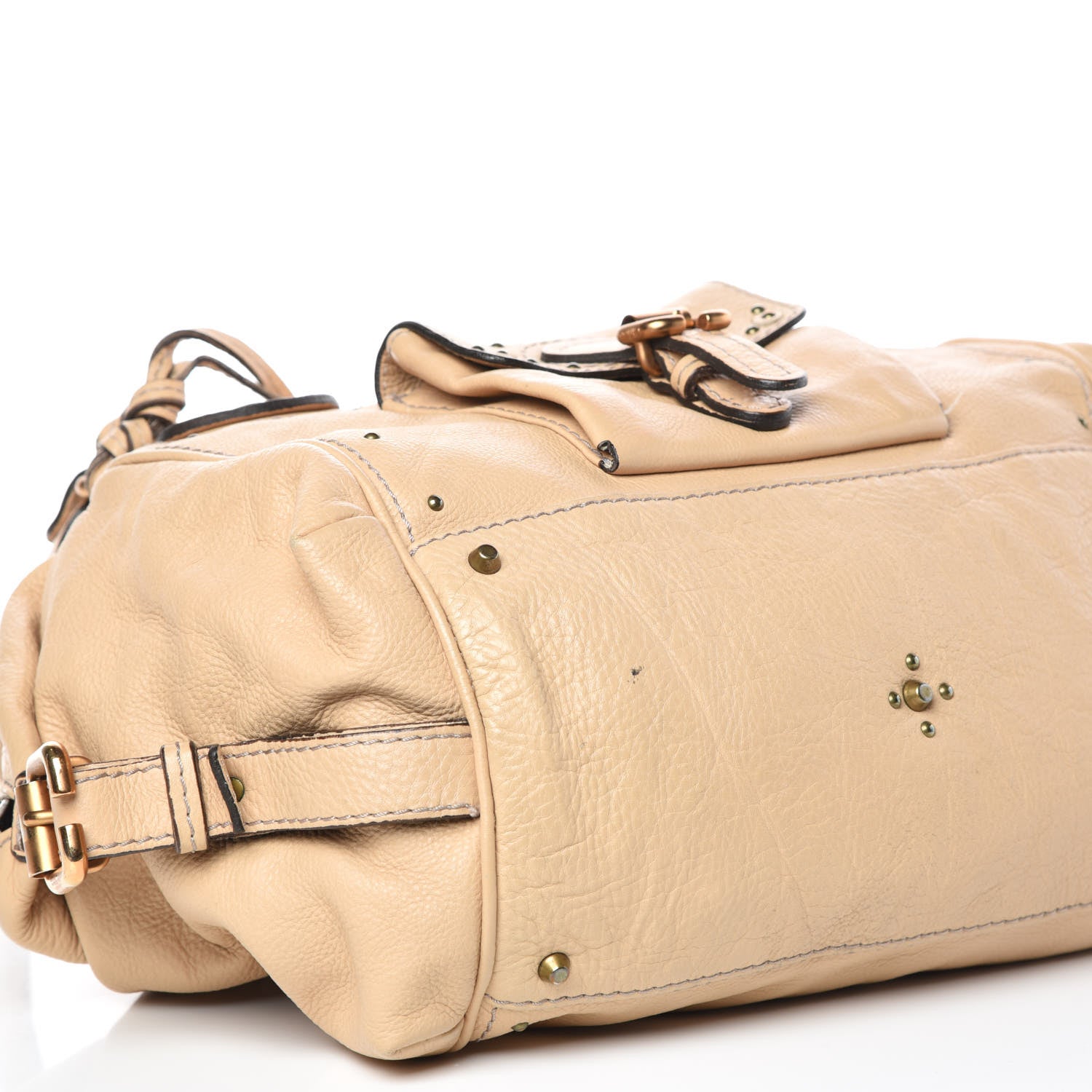 Chloe Leather Paddington Front Pocket Tote Beige 14 of 17