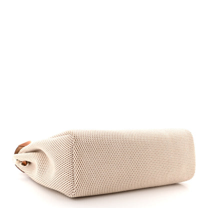 Hermes Toile Vache Calfskin Herbag 30 PM Black Natural 5 of 12