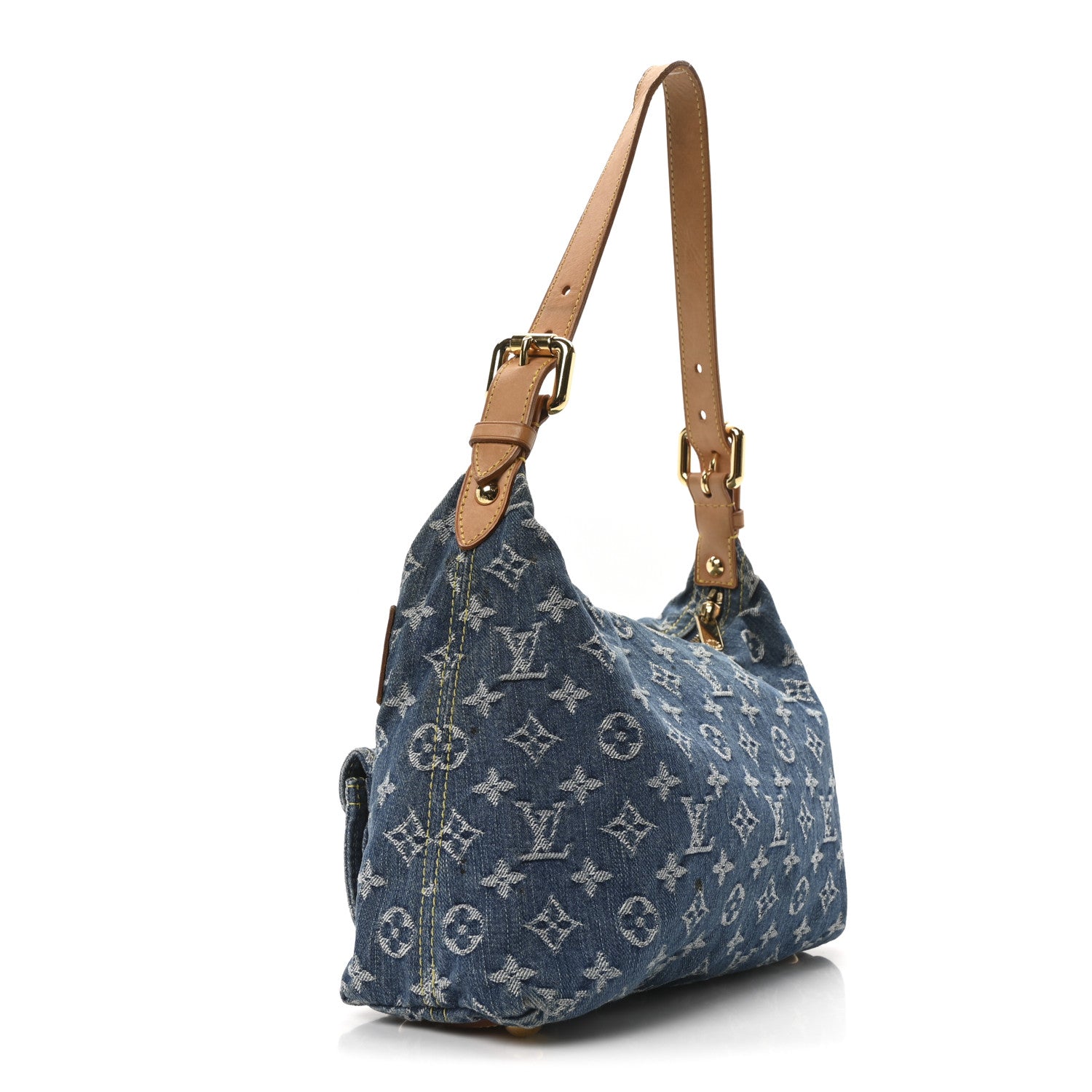 Louis Vuitton Monogram Denim Baggy PM Blue 3 of 10