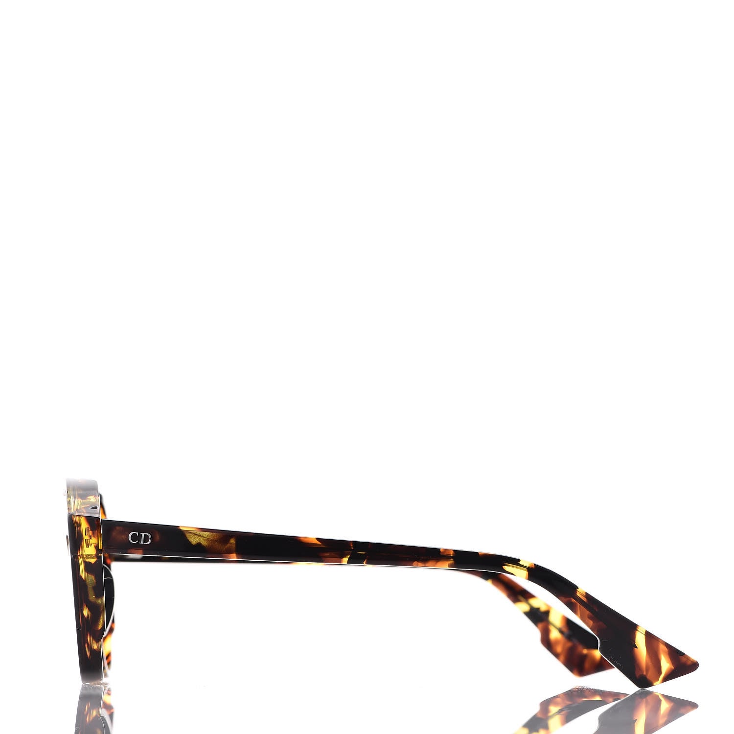 Christian Dior Square Mirrored Abstract Sunglasses Spotted Havana Purple 3 of 7