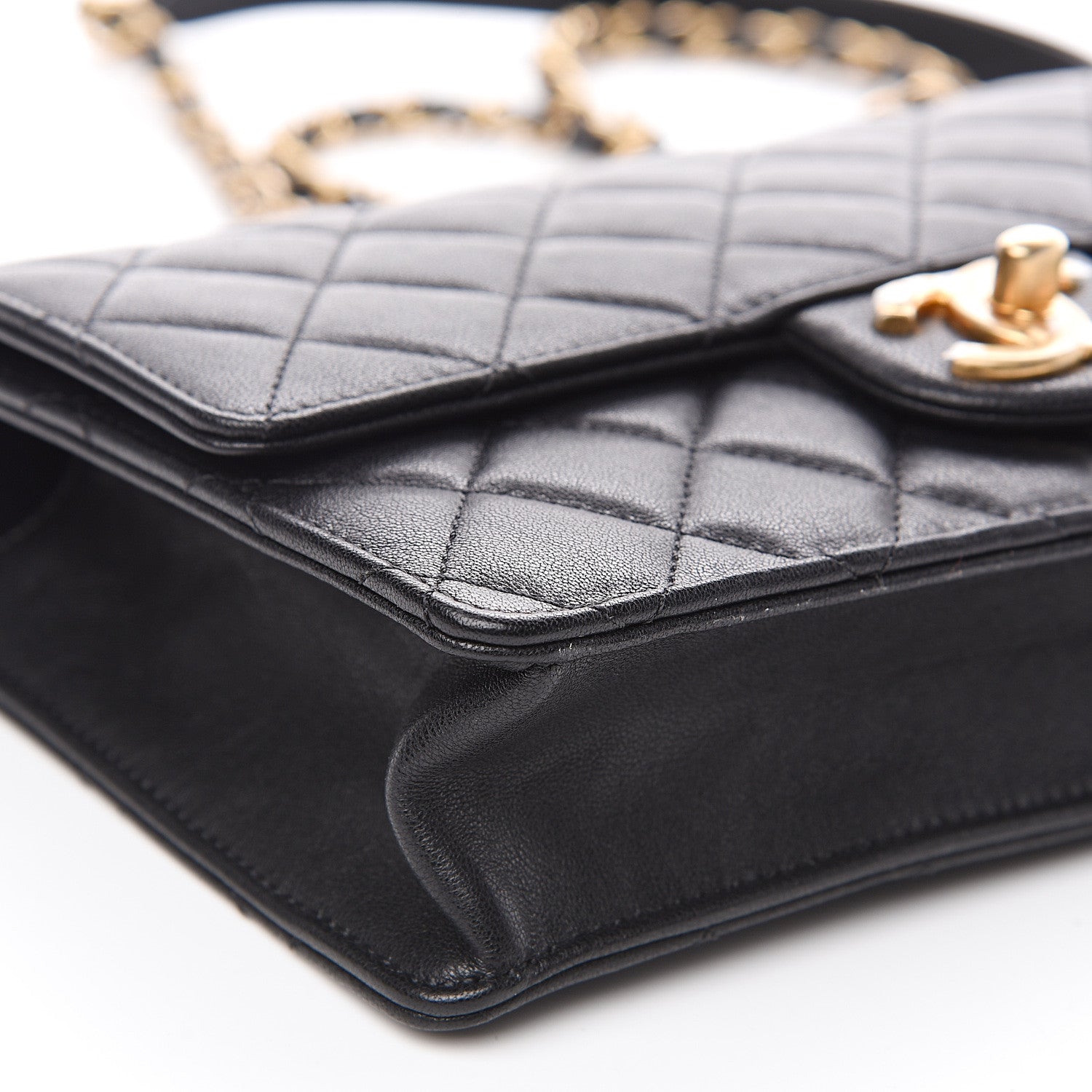 Chanel Lambskin Quilted Small Chic Pearls Flap Black 8 of 10