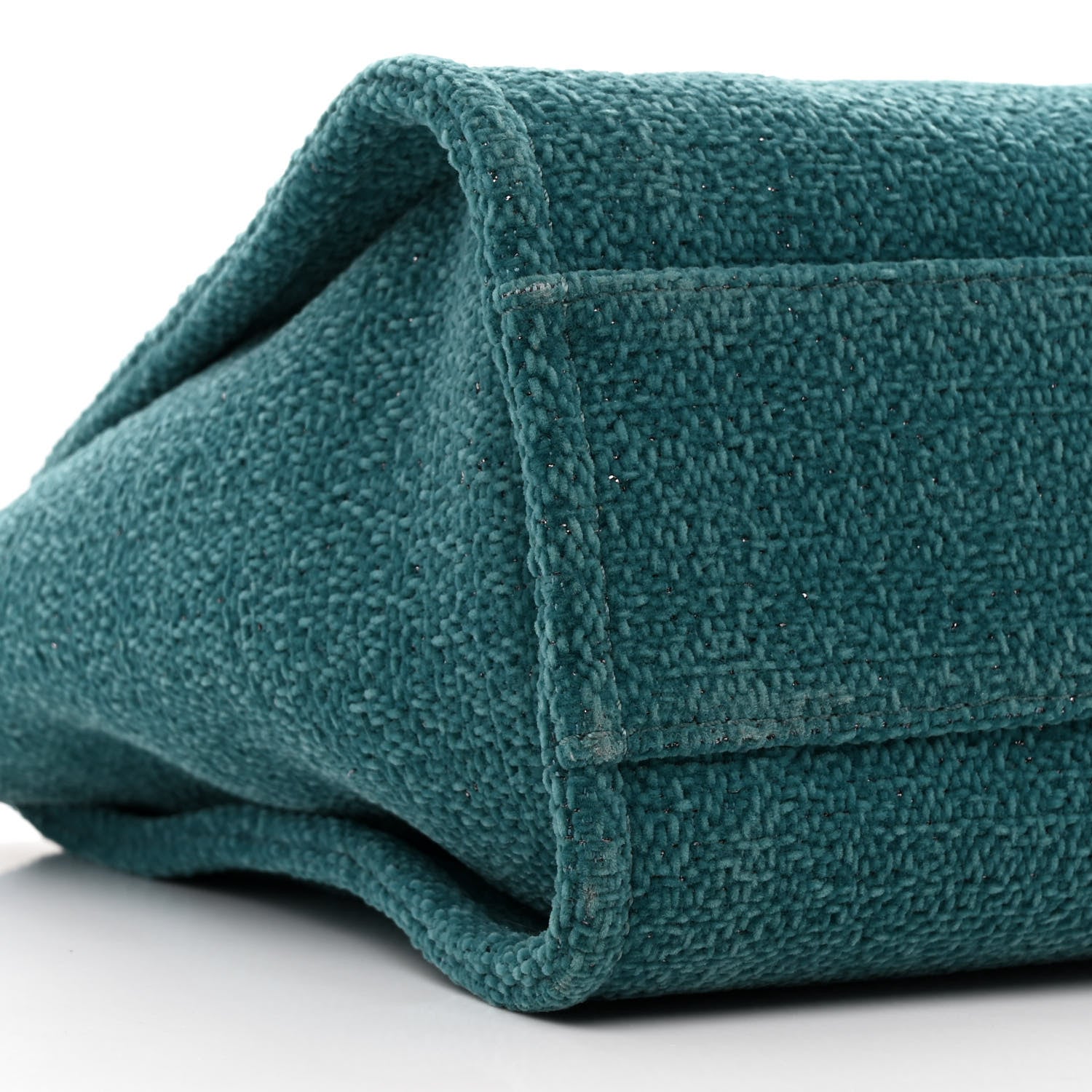 Chanel Lurex Boucle Small Deauville Tote Turquoise 9 of 10