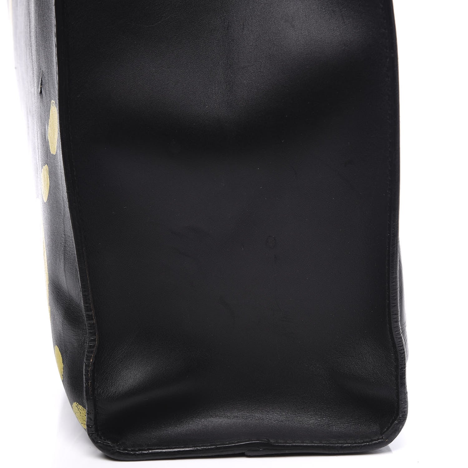 Gucci Calfskin GucciGhost Real Medium XL Tote Black Yellow 13 of 13