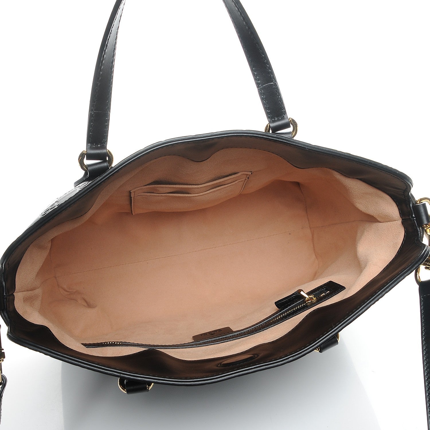 Gucci Guccissima Medium Signature Top Handle Bag Black 6 of 8