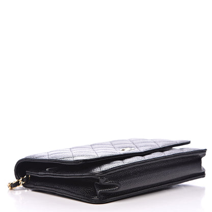 Chanel Caviar Quilted Wallet On Chain WOC Black 4 of 11