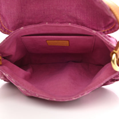 Louis Vuitton Monogram Denim Mini Pleaty Fuchsia 5 of 11