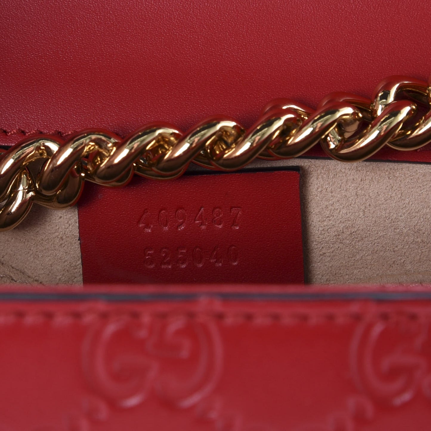 Guccissima Small Padlock Shoulder Bag Hibiscus Red