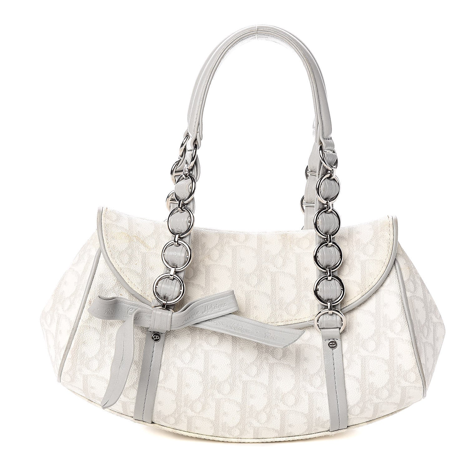 Christian Dior Monogram Romantique Trotter Bag Grey 1 of 12