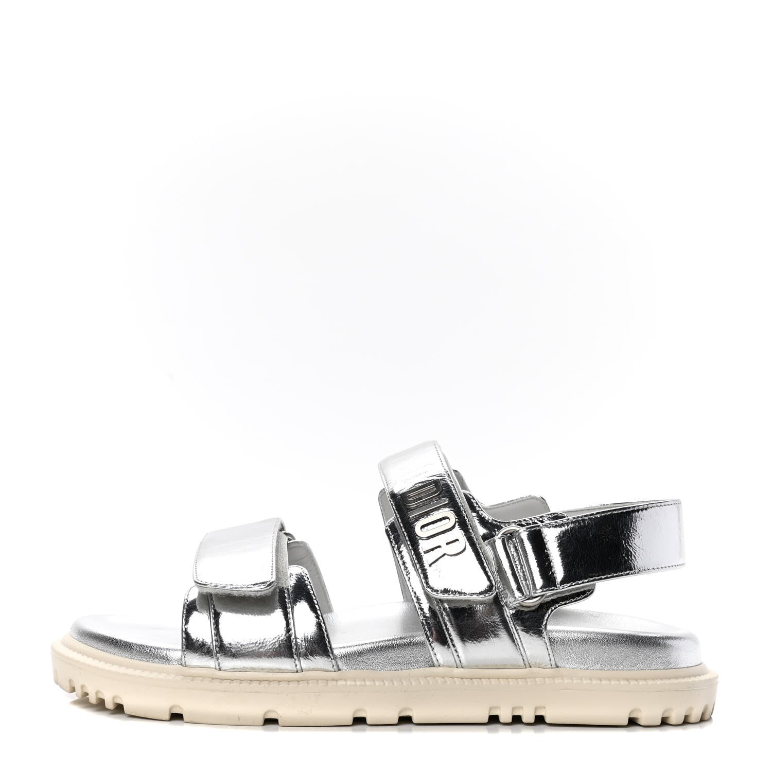 Christian Dior Metallic Dioract Sandals 36 Silver 1 of 5