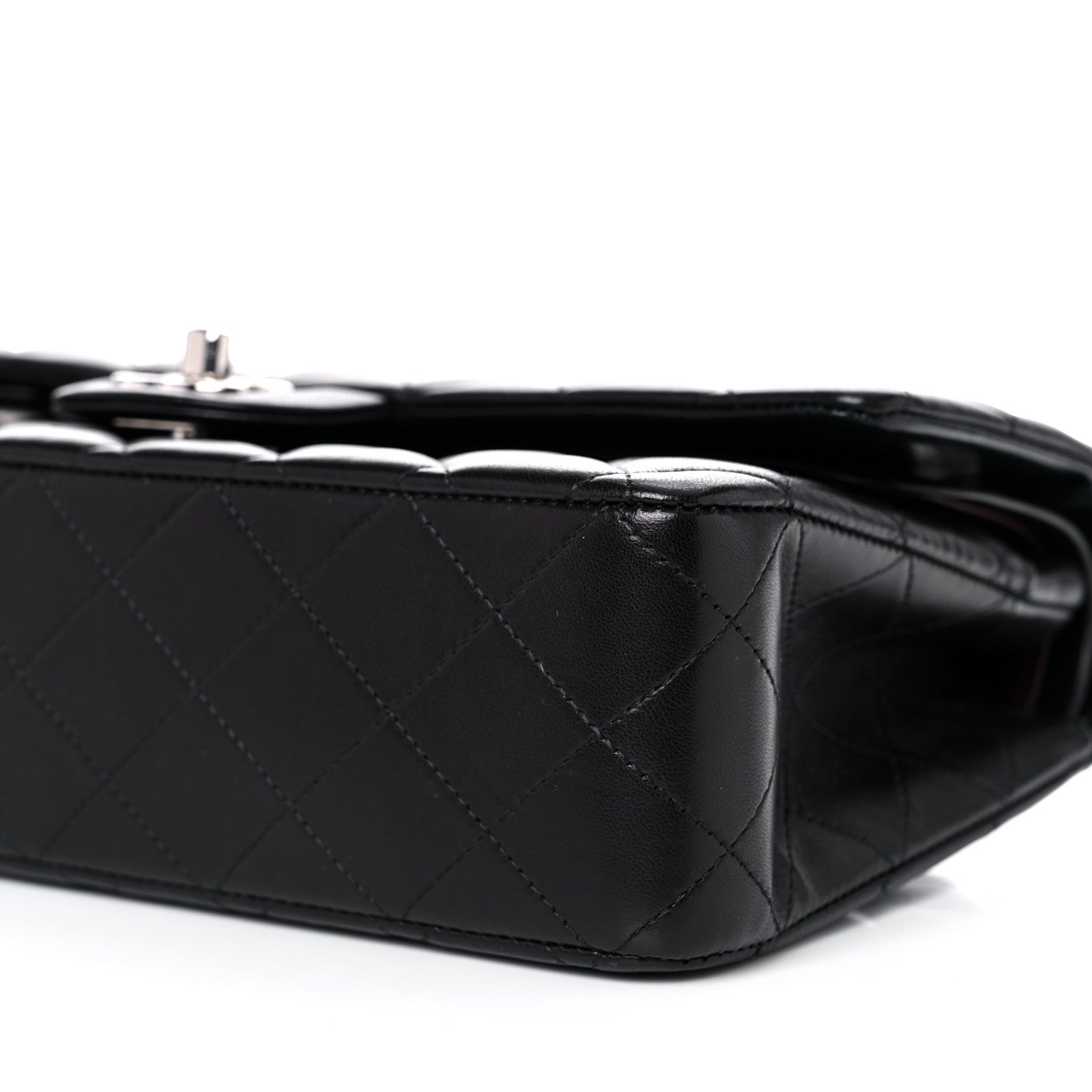 Chanel Lambskin Quilted Medium Double Flap Black 8 of 16