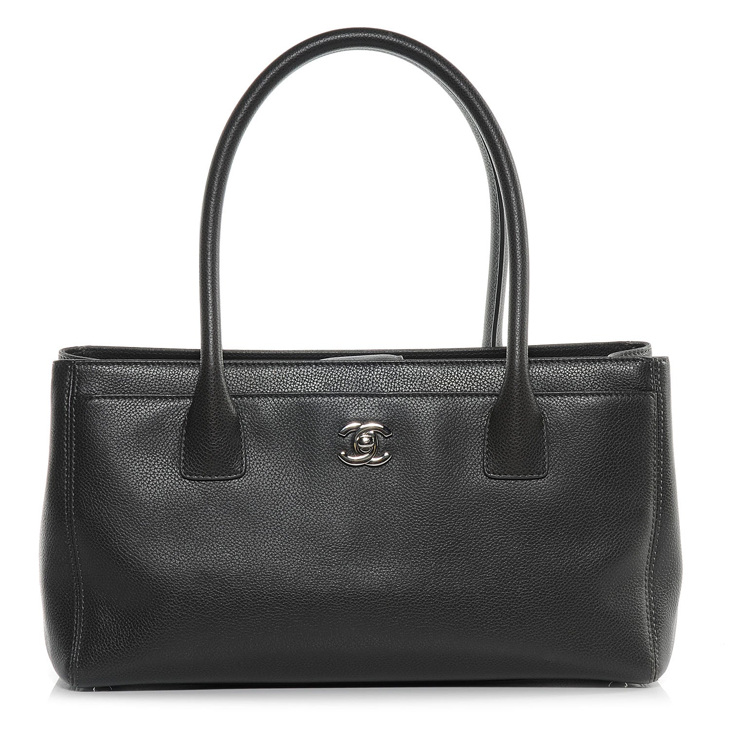 Chanel Calfskin Small Cerf Shopper Tote Dark Grey 1 of 7
