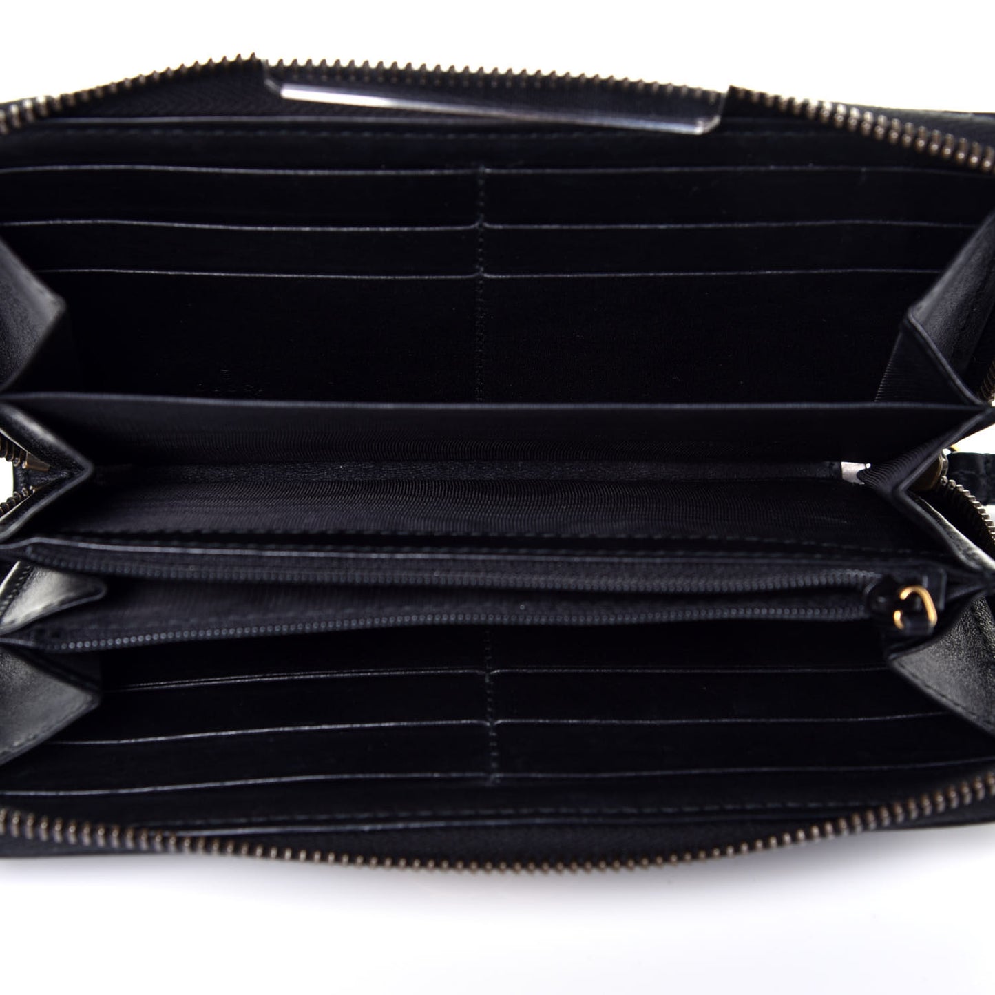 Calfskin Matelasse GG Marmont Zip Around Wallet Black