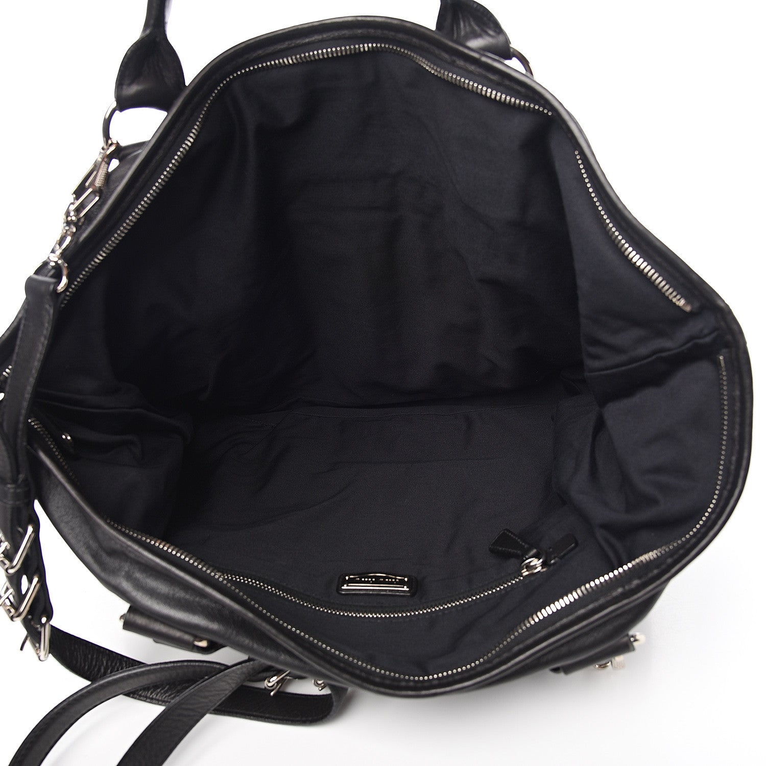 Miu Miu Nappa Plisse Zip Satchel Black 4 of 11