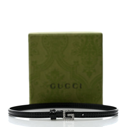 Gucci Patent Crystal G Buckle Choker Black 5 of 5