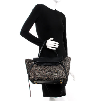 Celine Tweed Calfskin Small Belt Bag Black 2 of 9