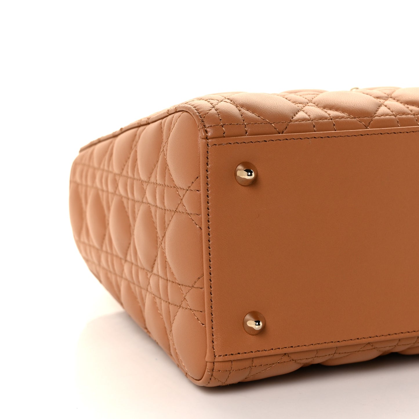 Lambskin Cannage Medium Lady Dior Amber