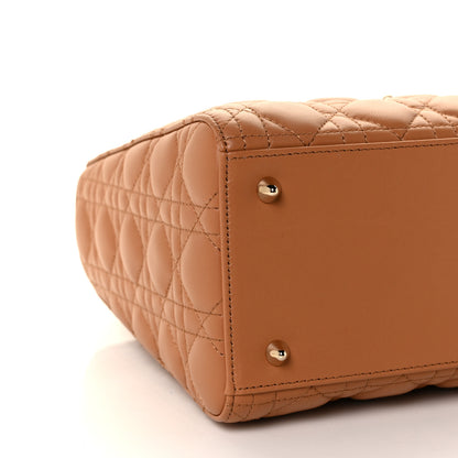 Christian Dior Lambskin Cannage Medium Lady Dior Amber 7 of 9