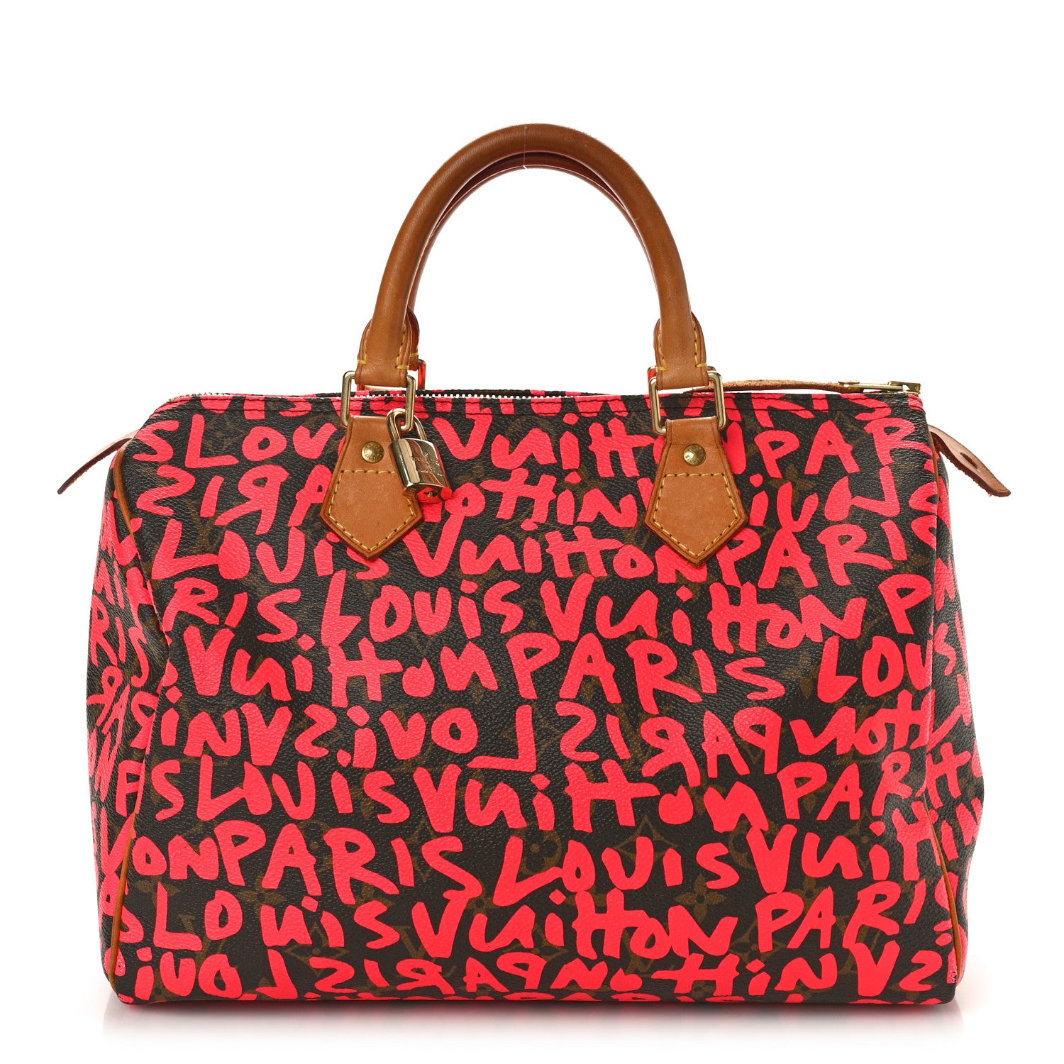 Louis Vuitton Monogram Graffiti Speedy 30 Fuchsia 1 of 12
