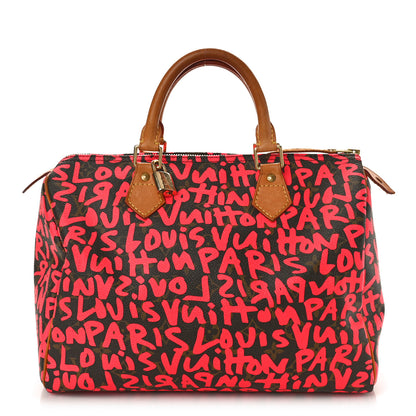 Louis Vuitton Monogram Graffiti Speedy 30 Fuchsia 1 of 12