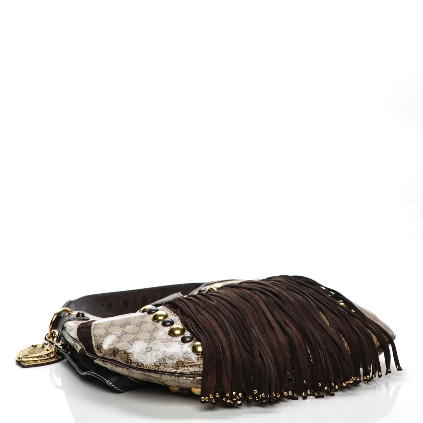 Crystal Monogram Fringe Babouska Hobo
