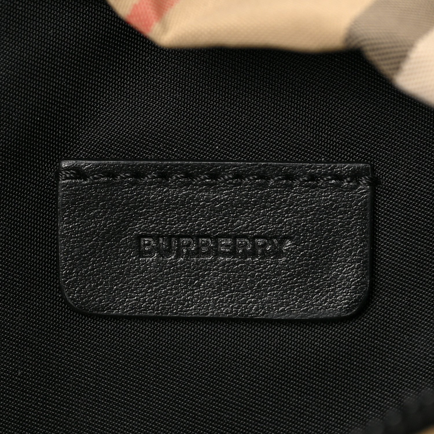 Burberry Nylon Vintage Check Print Logo Wristlet Archive Beige 5 of 6