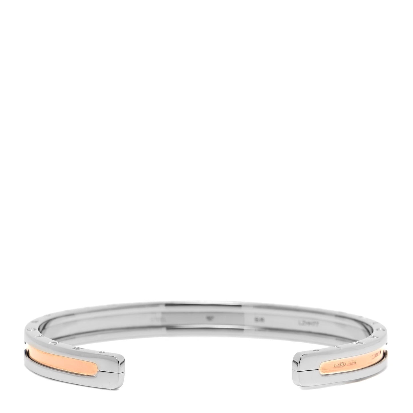 18K Rose Gold Stainless Steel B.Zero1 Cuff Bracelet SM
