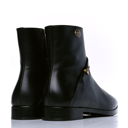 Gucci Calfskin Womens GG Ankle Boots 38.5 Black 3 of 4