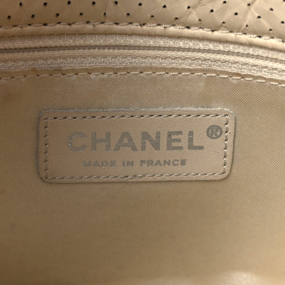 Chanel Calfskin Perforated 50's Satchel Beige 6 of 9