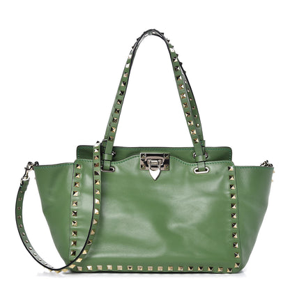 Valentino Garavani Vitello Small Rockstud Tote Jade 1 of 9
