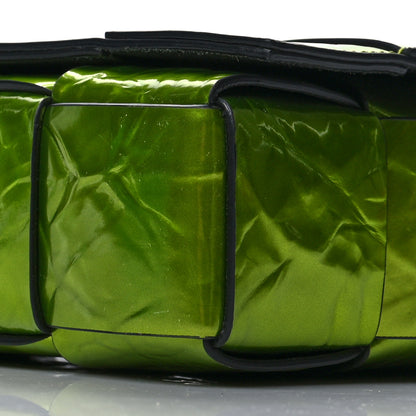 Bottega Veneta Metallic Crushed Calfskin Maxi Intrecciato Cassette Crossbody Bag Chlorophyll 9 of 9