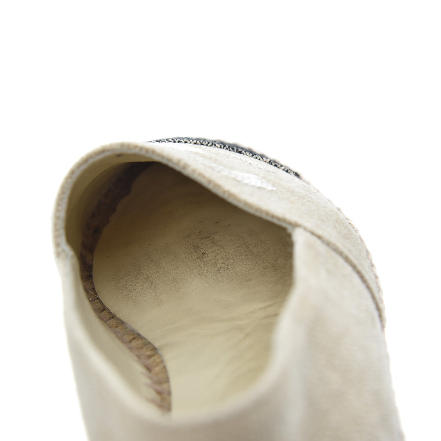 Toile Sequin CC Espadrilles 37 Beige Black