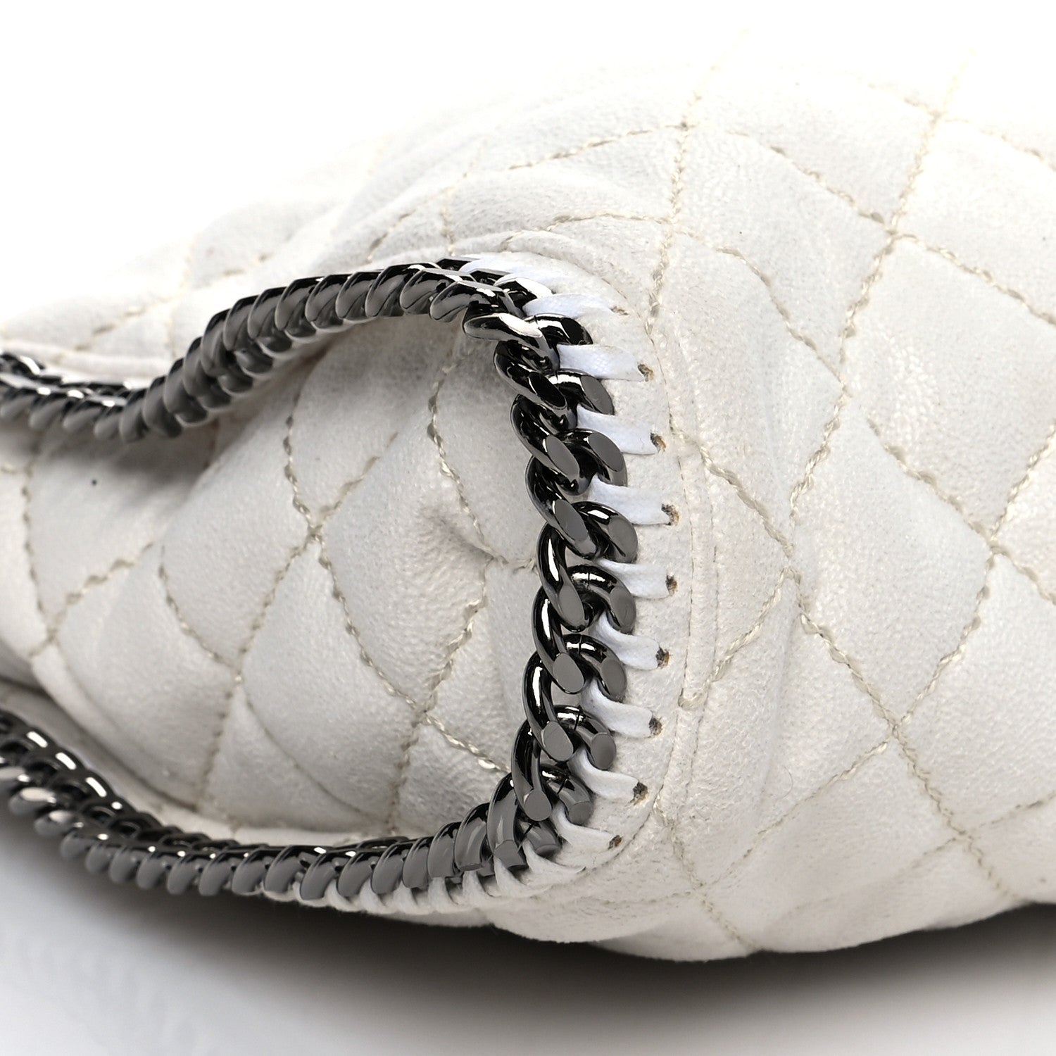 Stella McCartney Shaggy Deer Quilted Small Falabella Tote White 8 of 10