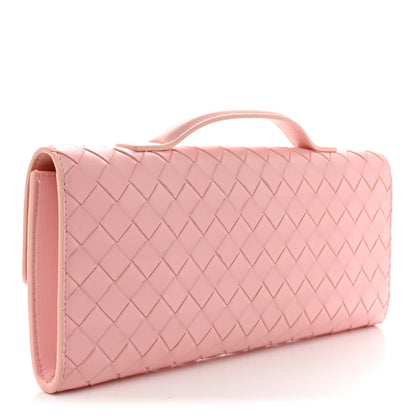 Bottega Veneta Nappa Intrecciato Long Andiamo Top Handle Clutch Rose 3 of 7