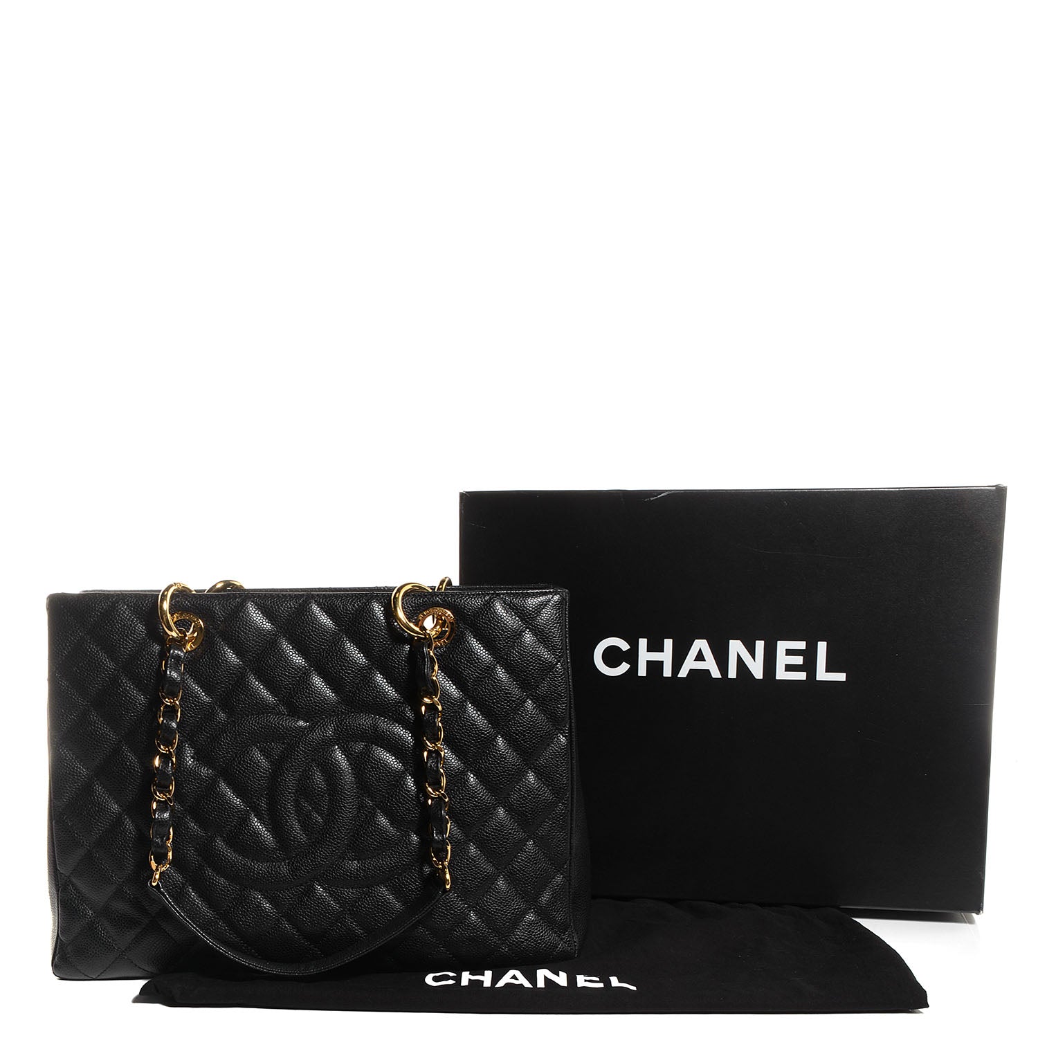 Chanel Caviar Grand Shopping Tote GST Black 5 of 9