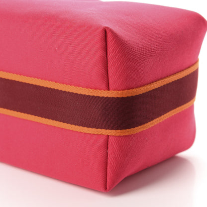 Hermes Canvas Large Bride-A-Brac Pouch Hibiscus 7 of 9