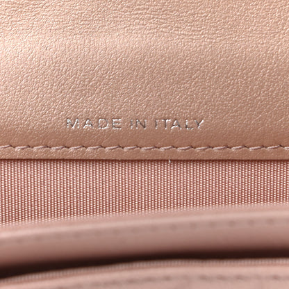 Chanel Goatskin Camellia Embossed Card Holder Wallet Light Pink 7 of 9
